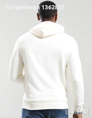 НОВ оригинален бял / екрю суичър горнище FRED PERRY размер S от Англия, снимка 6 - Суичъри - 53131720