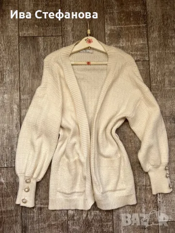 Нова спортно  елегантна бяла универсален размер one size размер жилетка вискоза , снимка 7 - Жилетки - 47655548