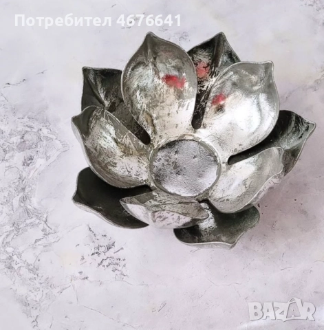 Свещник лотос, снимка 3 - Други - 52937243