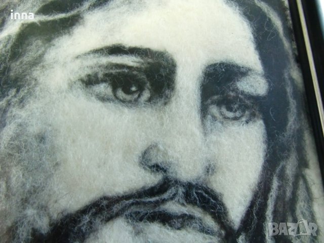 Исус Христос - впечатляваща картина от текстил, снимка 2 - Картини - 40798147