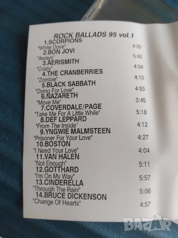 Rock Ballads '95 - аудио касета рок музика, снимка 2 - Аудио касети - 52497189