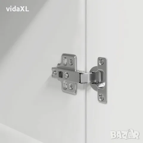vidaXL Висок шкаф, бял, 50x35x180 cм инженерно дърво, снимка 10 - Бюфети - 56147044