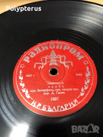 Стара българска шеллакова плоча, снимка 2 - Грамофонни плочи - 53533235