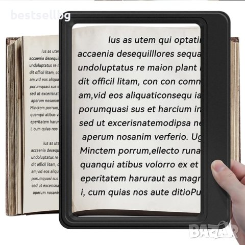 Голяма увеличителна лупа за четене на книга лист мощна 5Х увеличение, снимка 4 - Други инструменти - 42547981