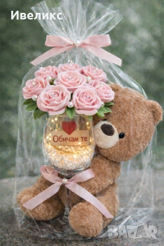 🎁 УНИКАЛНИ ПОДАРЪЧНИ КОМПОЗИЦИИ С МЕЧЕ 🧸 абитуриент учител мама баба дипломиране, снимка 3 - Декорация за дома - 53786577