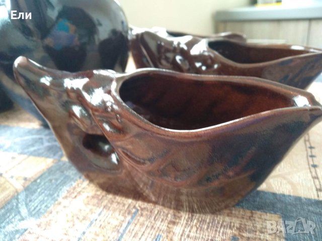 Керамичен сервиз за вино, снимка 5 - Сервизи - 42277768