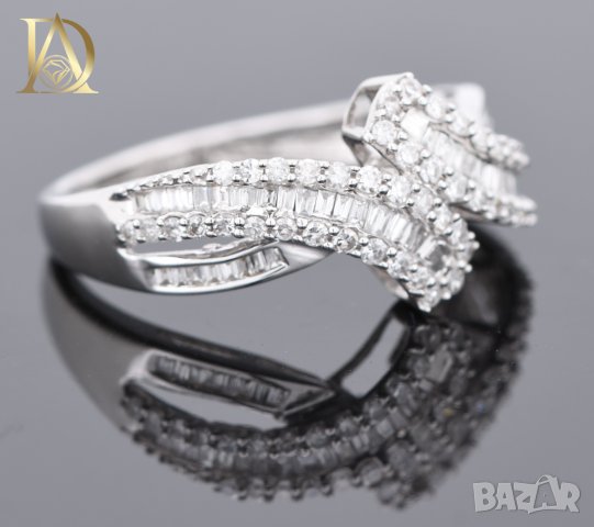 Нов Златен Пръстен с 0.80кт Естествени Диаманти , снимка 5 - Пръстени - 40063512