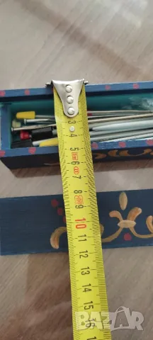 Ретро кутия за съхранение на куки за плетене+ 21 бр.  куки, снимка 8 - Антикварни и старинни предмети - 50289515