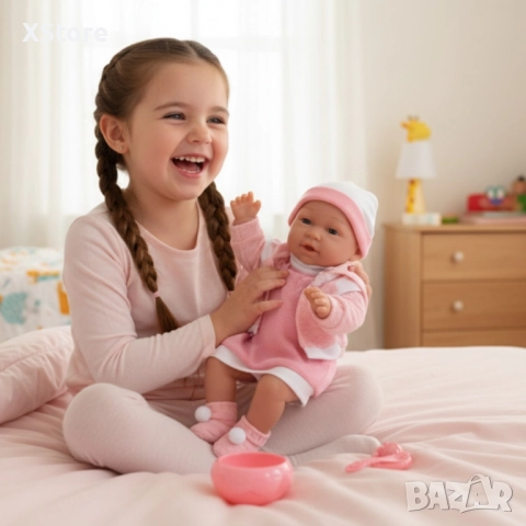 Реалистично бебе с аксесоари Pure Baby - 39см, снимка 4 - Кукли - 52292135