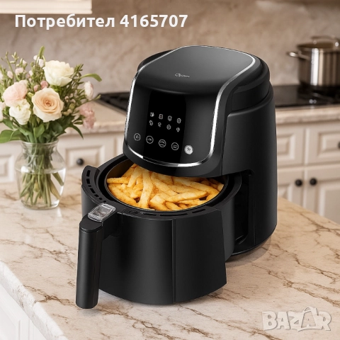 Фритюрник с горещ въздух Midea InnerChef Crispy – MF-CN40C2 Модел: MF-CN40C2; Мощност: 1500 W;, снимка 4 - Фритюрници - 51667770