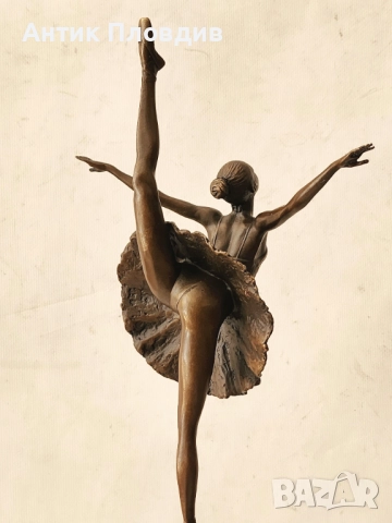 Бронзова статуетка балерина – Milo, France, снимка 4 - Статуетки - 51656611