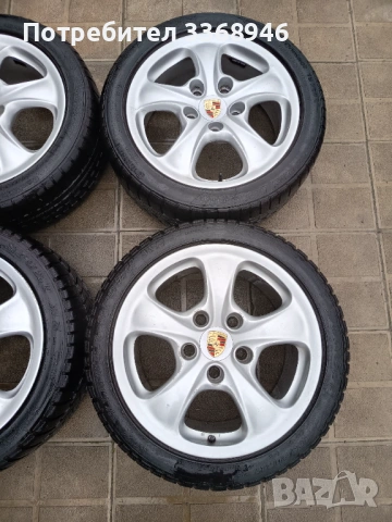 Джанти PORSCHE 911 996 17" 5x130 спорт пакет с гуми, снимка 5 - Гуми и джанти - 53530742