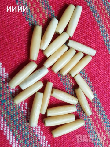 Кокалени зърна от броеница 21 бр, снимка 2 - Антикварни и старинни предмети - 53719693