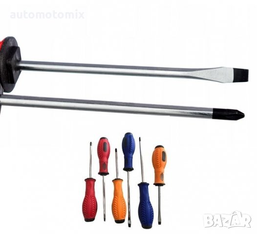 ОТВЕРТКИ ПРАВА И КРЪСТАТА 6БР. - 2439, снимка 3 - Аксесоари и консумативи - 39486773