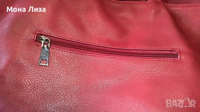 Дамска червена чанта , снимка 4 - Чанти - 50749424
