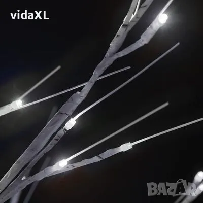 vidaXL Коледно дърво 200 LED 2,2 м студено бяло върба закрито/открито（SKU:328685）, снимка 3 - Декорация за дома - 48277413