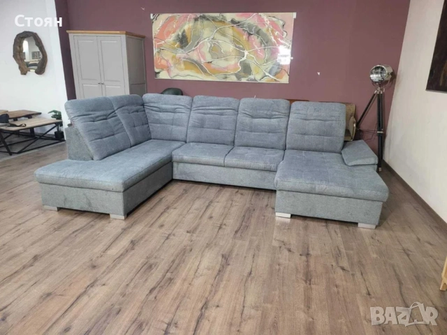 ПРОМОЦИЯ!!! Светло сив П - образен ъглов диван Nixon с функция сън, снимка 9 - Дивани и мека мебел - 52829776