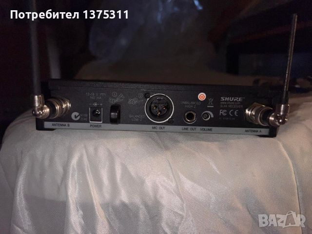 Безжичен микрофонен приемник ''SHURE SLX4'', снимка 4 - Друга електроника - 44659451
