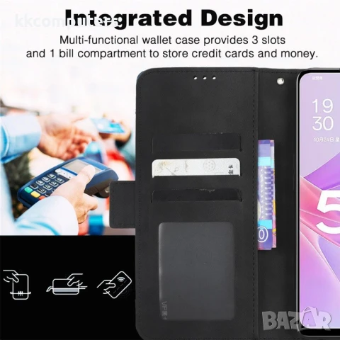 Realme 14 5G / 14T 5G Magnetic Wallet Кожен Калъф и Протектор, снимка 15 - Калъфи, кейсове - 50652790