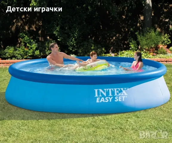 Надуваем Басейн Easy Set Intex, 366 x 76см, трислоен материал, син, снимка 1