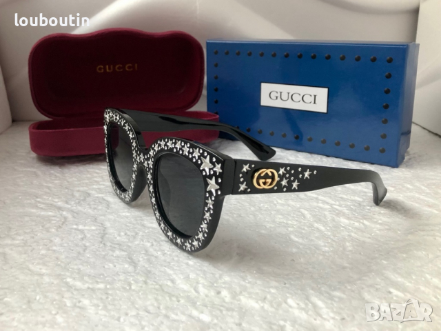 Gucci дамски слънчеви очила с камъни тип котка, снимка 9 - Слънчеви и диоптрични очила - 36172378