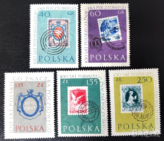 Полша, 1960 г. - лот на тема музика, личности, носии, спорт, история, изкуство, архитектура, птици, снимка 2 - Филателия - 53250840