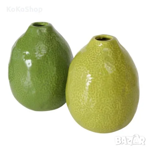 Ваза "Лайм"9х9х12 см./зелена ваза/керамична ваза, снимка 4 - Вази - 49710208