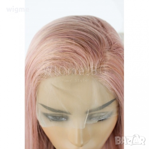 Дълга на права розова лейс фронт перука Елинор, снимка 12 - Аксесоари за коса - 36057274
