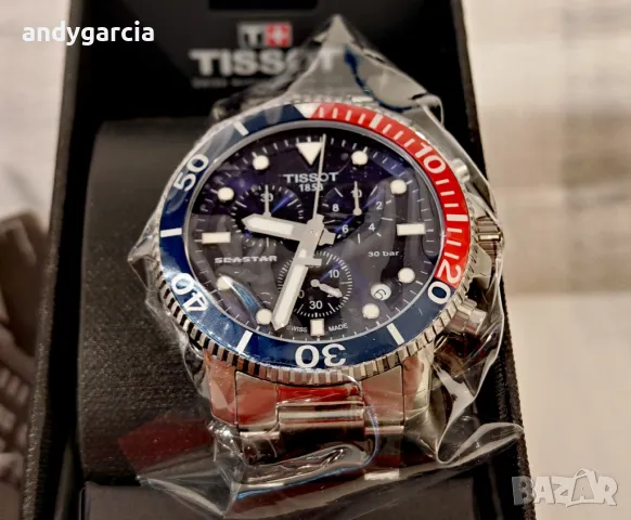  TISSOT SEASTAR 1000 CHRONOGRAPH T120.417.11.041.03 ЧИСТО НОВ часовник с хронограф, снимка 8 - Мъжки - 49782326