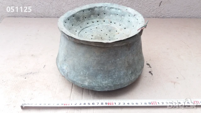 ковано възрожденско бакърче за вино с цедка , снимка 5 - Антикварни и старинни предмети - 50596590