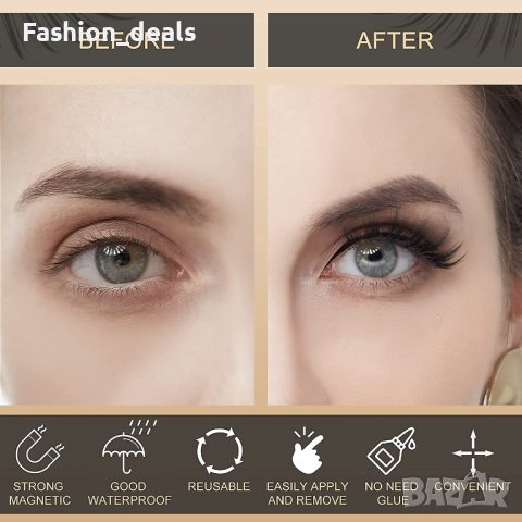 Нови 10 чифта 3D магнитни фалшиви мигли за многократна употреба с очна линия и пинсета Красота , снимка 4 - Декоративна козметика - 39021638