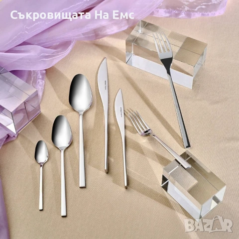 💫 KARACA New Everest 84части 💫 Комплект Прибори за Хранене 84части за 12човека , снимка 3 - Прибори за хранене, готвене и сервиране - 53714727