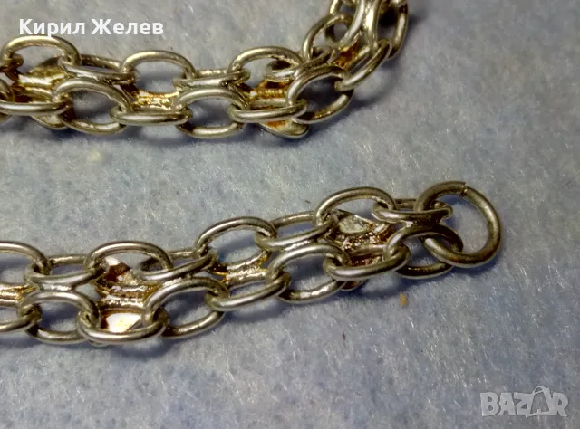 ДЕБЕЛО ПОСРЕБРЕНА АРТ ГРИВНА от БЛАГОРОДНА СТОМАНА РОМАНТИЧНА ВИНТИДЖ ПЛЕТКА със СЪРЧИЦА 49279, снимка 9 - Гривни - 49886296