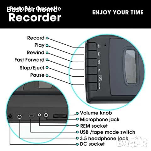 Mersoco Касетофон с запис, Walkman, USB флаш, аксесоари, снимка 6 - Аудиосистеми - 52922693