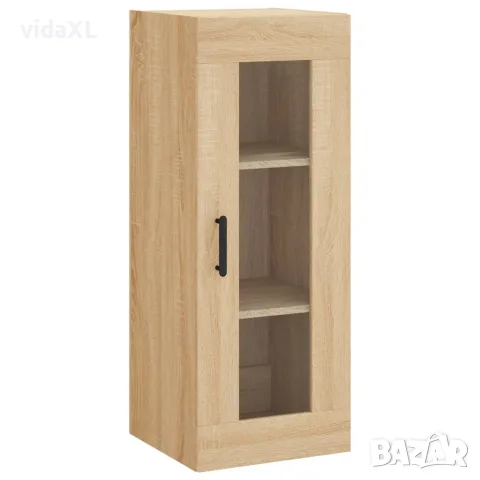 vidaXL Висок шкаф, сонома дъб, 34,5x34x180 см, инженерно дърво, снимка 6 - Бюфети - 56146731