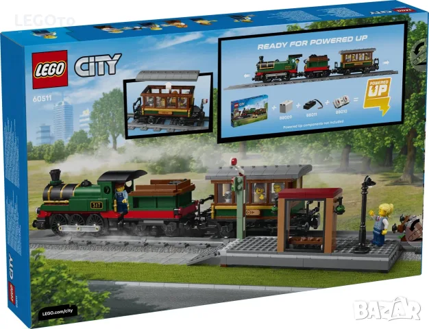 НОВО ЛЕГО 60511 Сити - Старомоден парен влак LEGO 60511 City - Vintage Steam Train , снимка 2 - Конструктори - 55842003