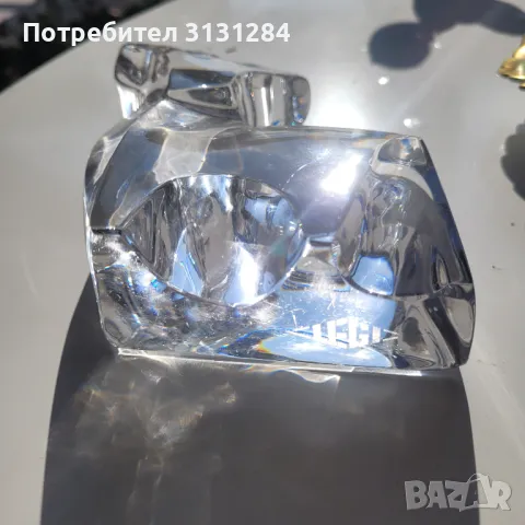 Art glass винтидж Кристална статуетка в стил Модерн  Швеция, снимка 8 - Статуетки - 49112032