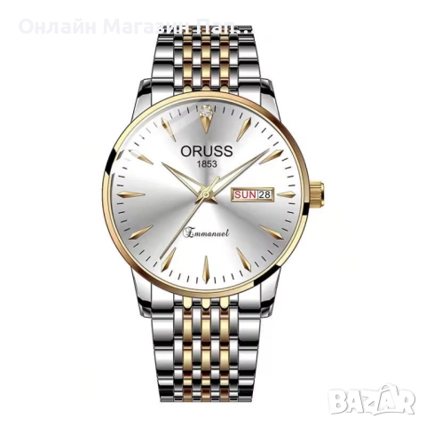 ORUSS OR11 мъжки кварцов часовник с календар, водоустойчив