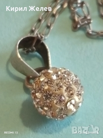 Нежен сребърен синджир с висулка циркон подходящ за ежедневието 52439, снимка 6 - Колиета, медальони, синджири - 52833980