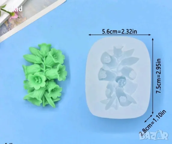 Камбанки Камбанка цвете силиконов молд форма фондан шоколад смола гипс