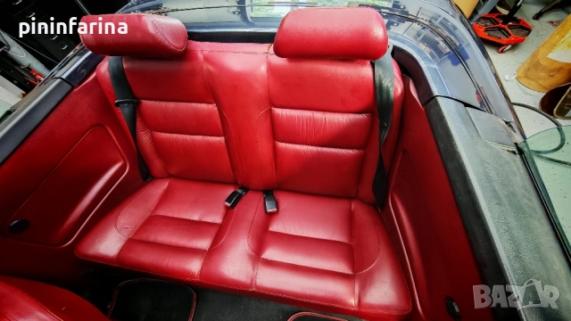 Червен кожен салон с предни и задни кори Пежо 306 кабрио , кабриолет 1998 , снимка 2 - Части - 51912514