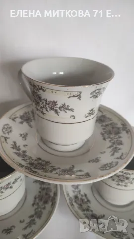 Комплект чаши и чинийки за чай или кафе, снимка 2 - Сервизи - 37983854