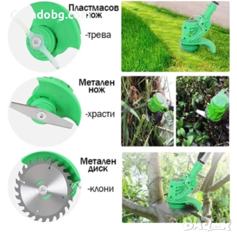 Немски Акумулаторен Тример WerkBull /36V 8Ah/ Косачка за Трева с 2бр батерии + 8 подаръка, снимка 2 - Други инструменти - 52107995