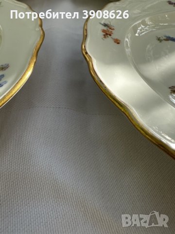 Майсен порцеланови чинии Meissen 6 броя комплект, снимка 4 - Антикварни и старинни предмети - 44148100