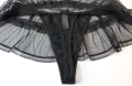 C&A Lingerie M/L еротична черна тюлена мини поличка с вградена прашка, снимка 7