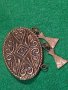 ЕТНОГРАФСКА СТАРИННА ОРНАМЕНТИРАНА БРОНЗОВА БРОШКА 3090, снимка 4