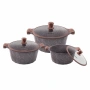 Гранитен комплект касероли за професионално и домашно готвене, снимка 1