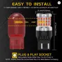 Крушки T20 7443 W21/5W LED червени, мигащи - 2бр., снимка 5