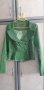 Дамско, зелено сако, плюш, размер S, снимка 7