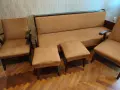 Диван разтегателен фотьойли 2 броя х табуретки , снимка 1